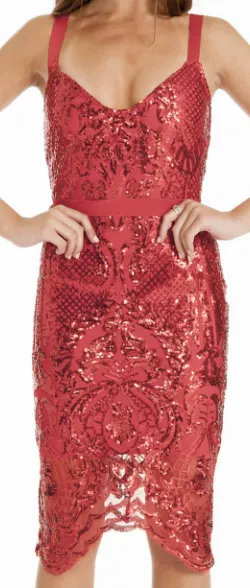 Isabella Red Cocktail Dress