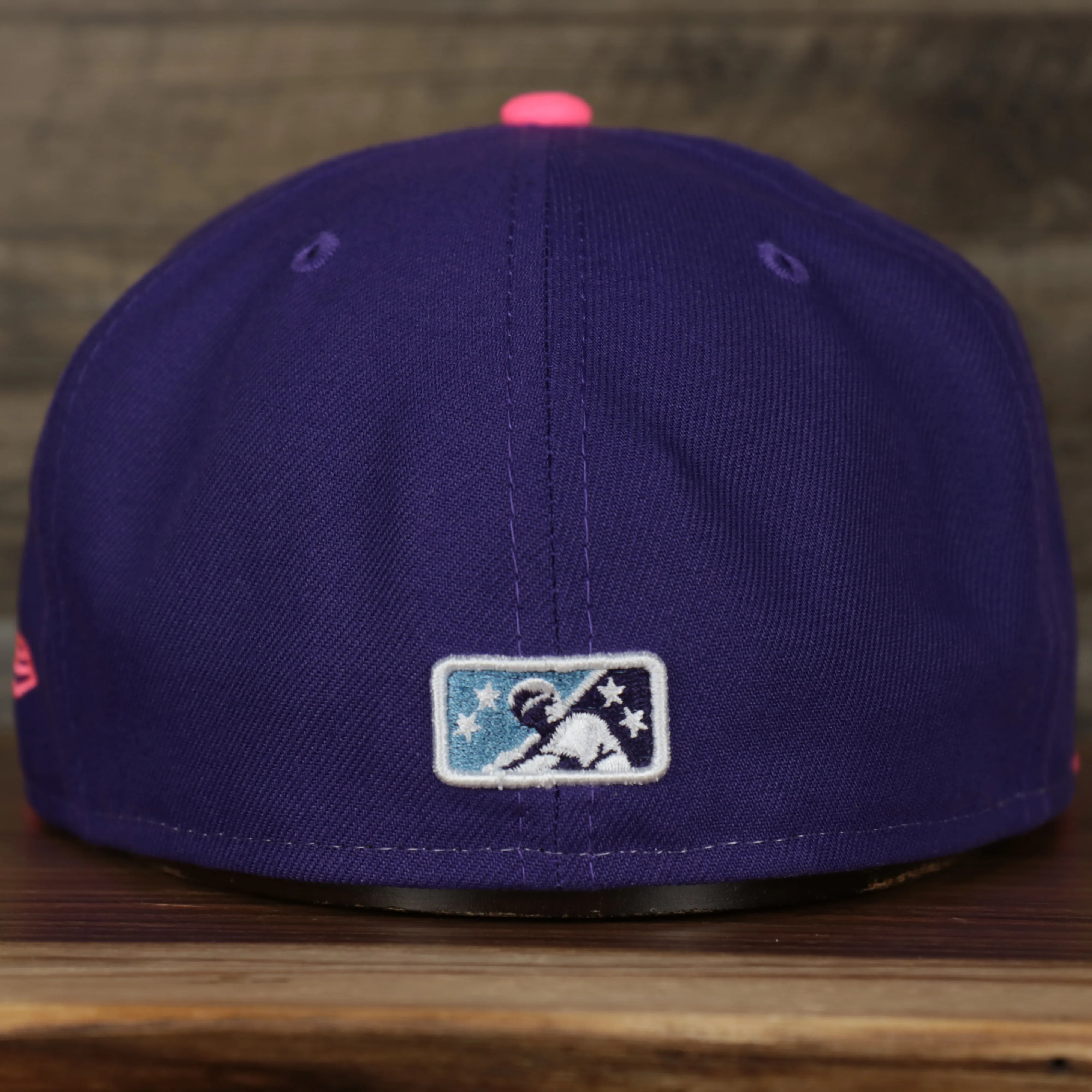 Jersey Shore Blue Claws 2022 Medusas de Jersey Shore Copa de la Diversion On-Field Black Bottom 5950 Fitted Cap | Purple/White