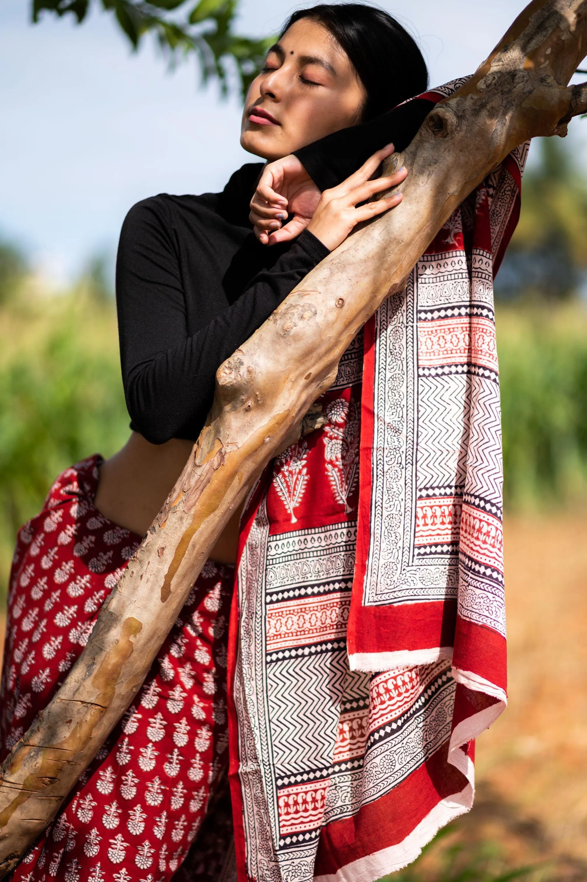 Kaisori Nandana - Maithir Bagh handblockprinted cotton saree