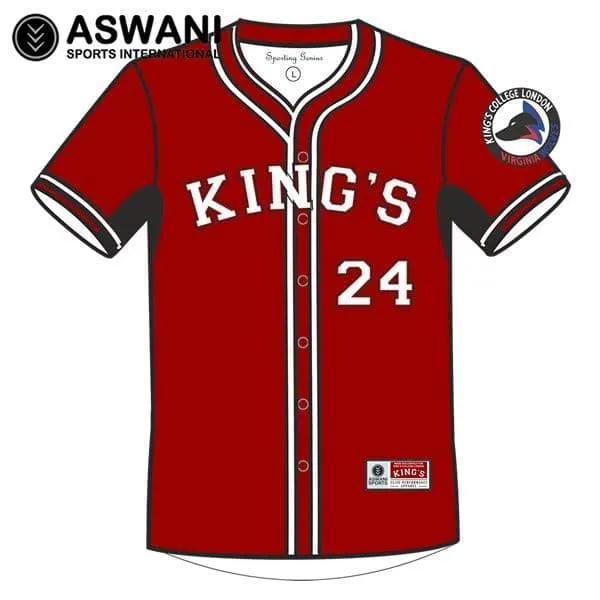 King's College London Baseball & Softball Club Full Button Game Jersey