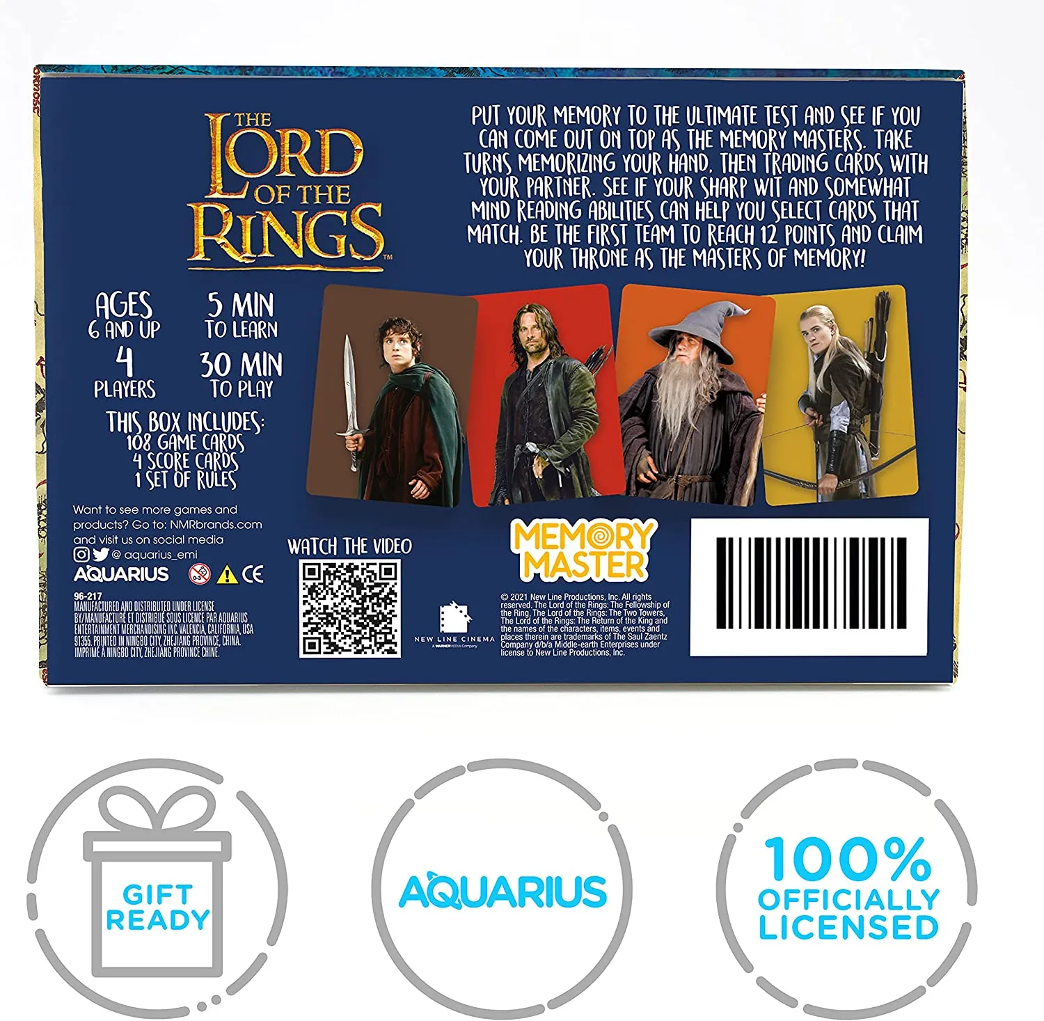 Lord of the Rings Memory Master Game