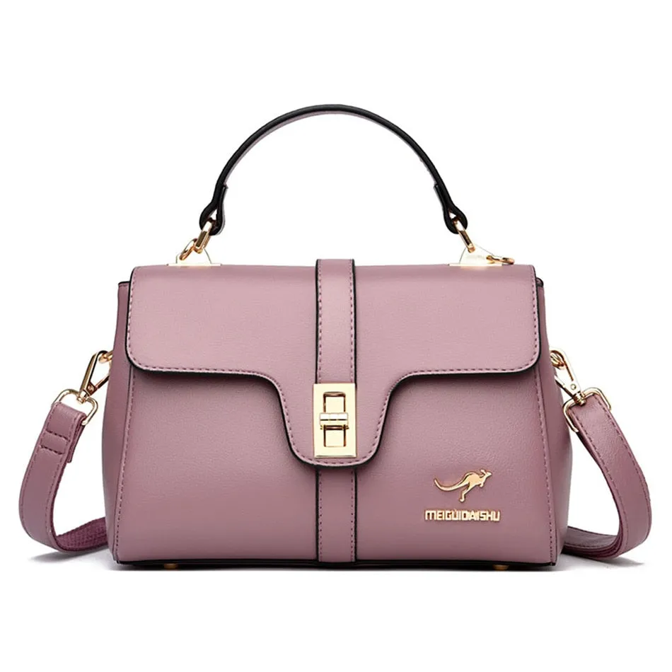 Luxury Style Synthetic Leather Boston Shoulder Small Handbags for Women