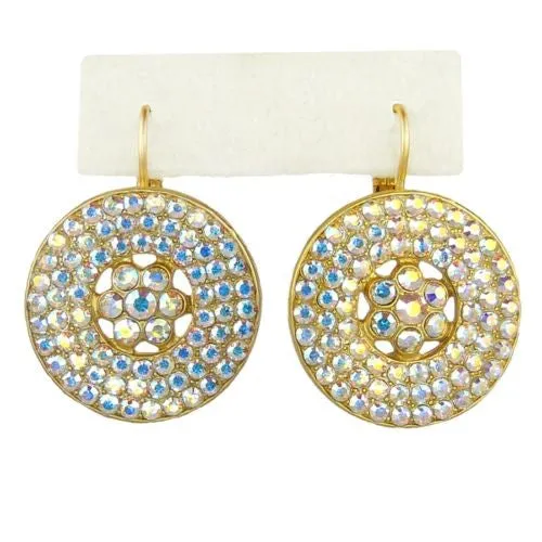 Mariana Handmade Swarovski Crystal Earrings Roundel Design Seaside 1078/1 001AB