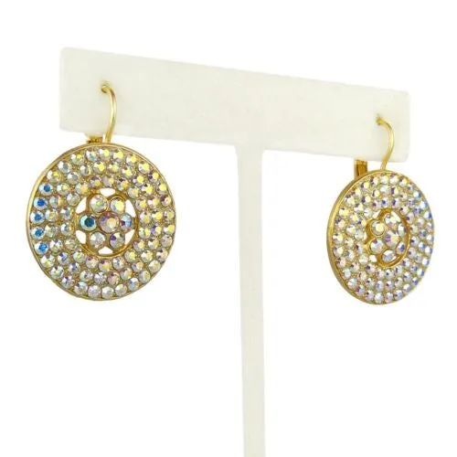 Mariana Handmade Swarovski Crystal Earrings Roundel Design Seaside 1078/1 001AB