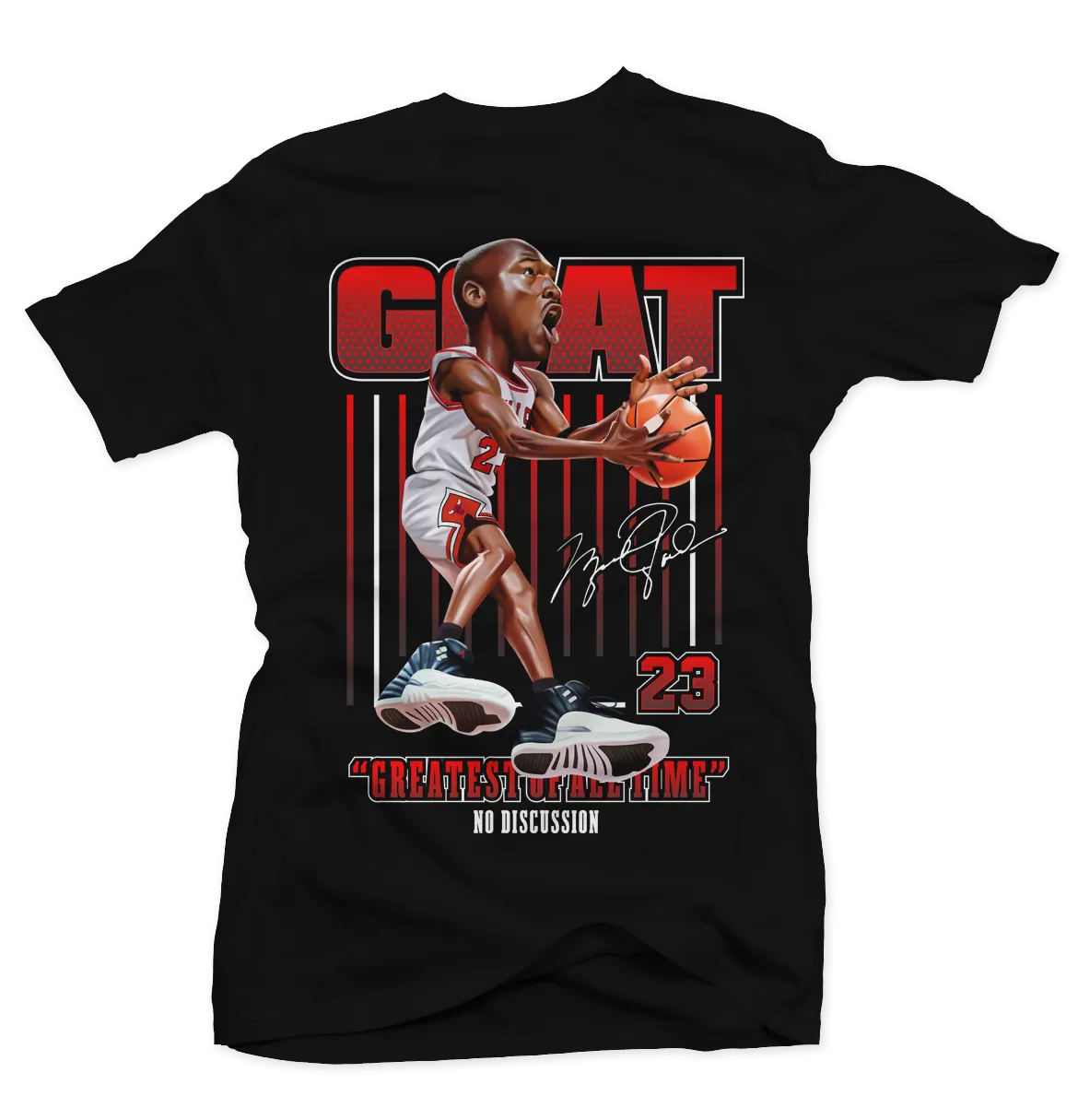 Mj Playoff 12 Goat Black Tee