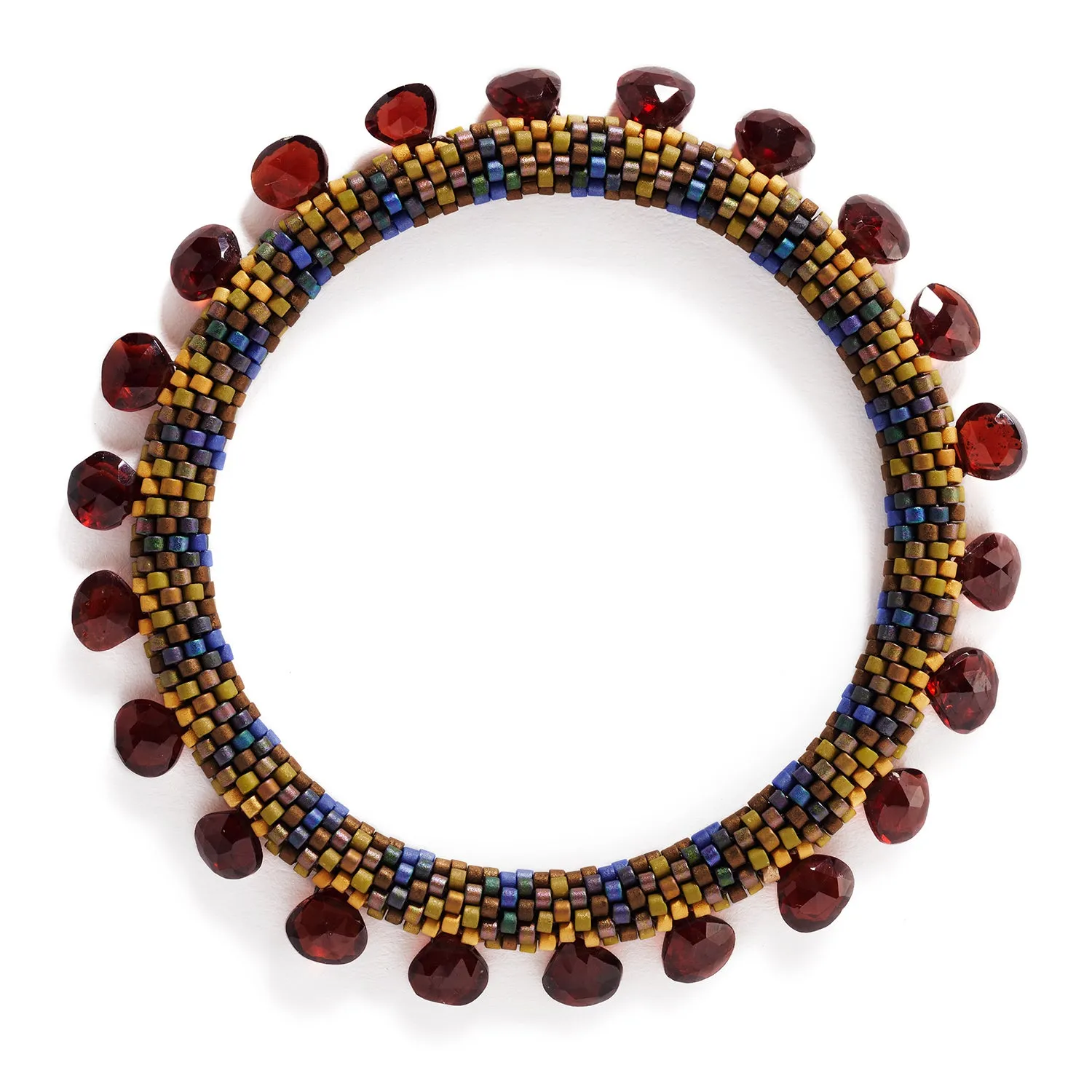 Mughal Bracelet with Pear-Shaped Garnet