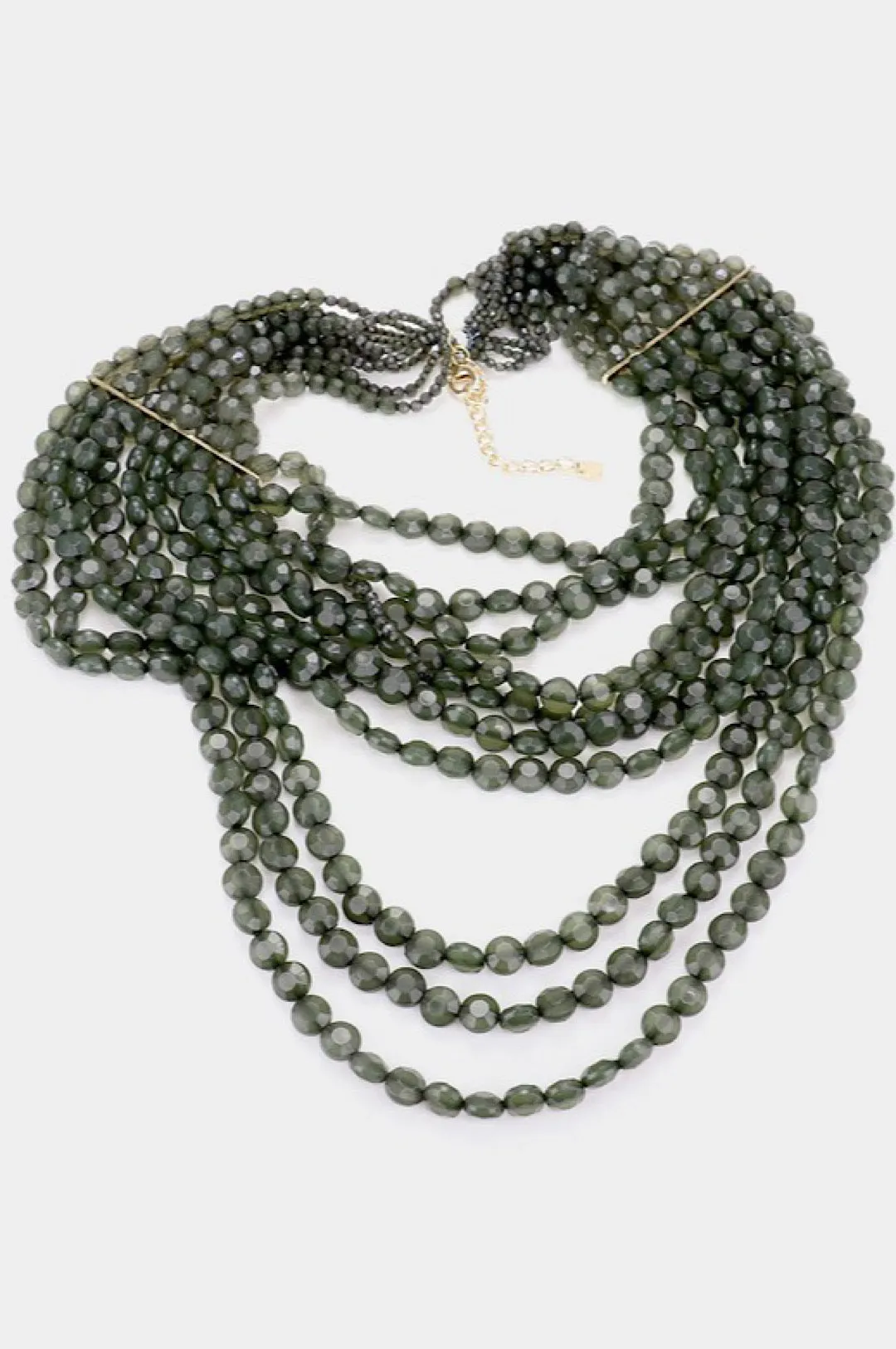 Multi Strand Faceted Bead Necklace