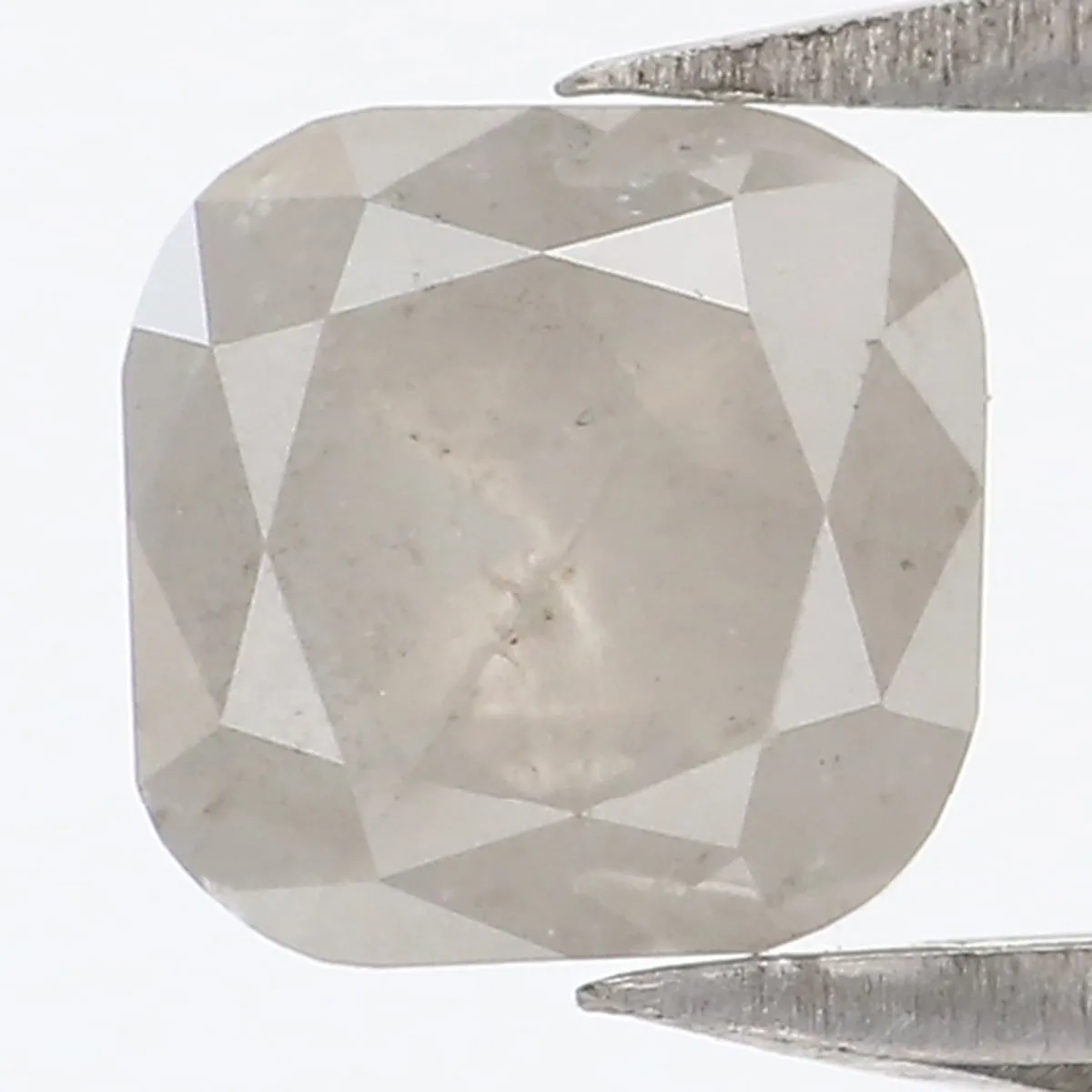 Natural Loose Cushion Grey Color Diamond 0.97 CT 5.40 MM Cushion Shape Rose Cut Diamond L7331