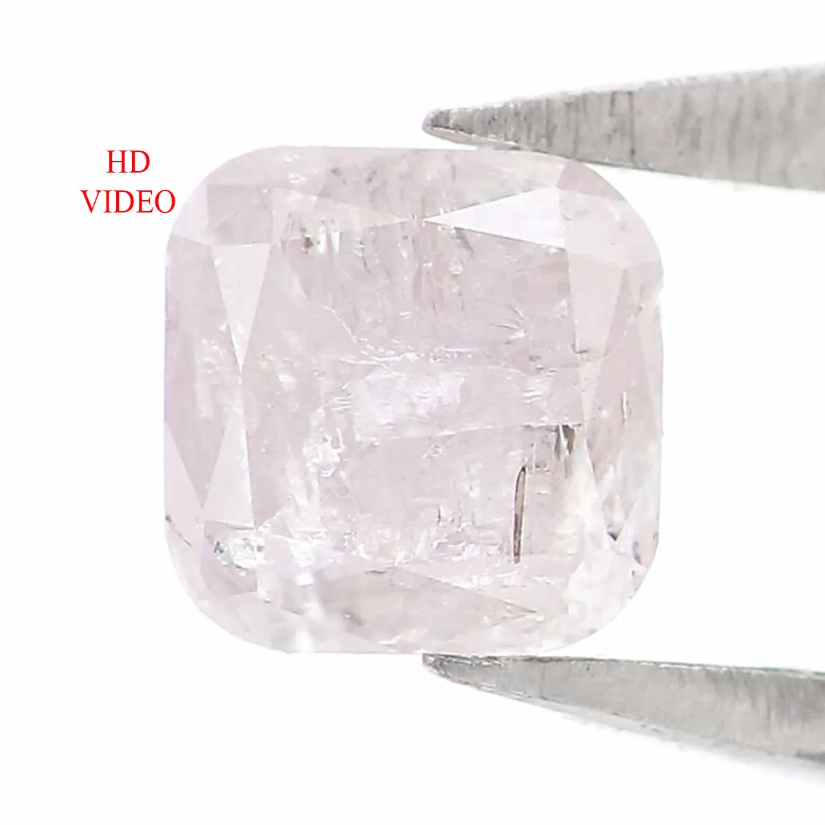 Natural Loose Cushion Light Pink Color Diamond 0.36 CT 3.90 MM Cushion Shape Rose Cut Diamond KR1792