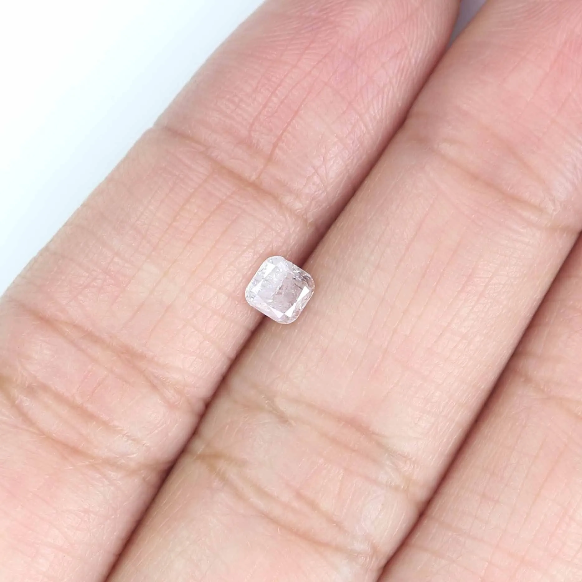 Natural Loose Cushion Light Pink Color Diamond 0.36 CT 3.90 MM Cushion Shape Rose Cut Diamond KR1792