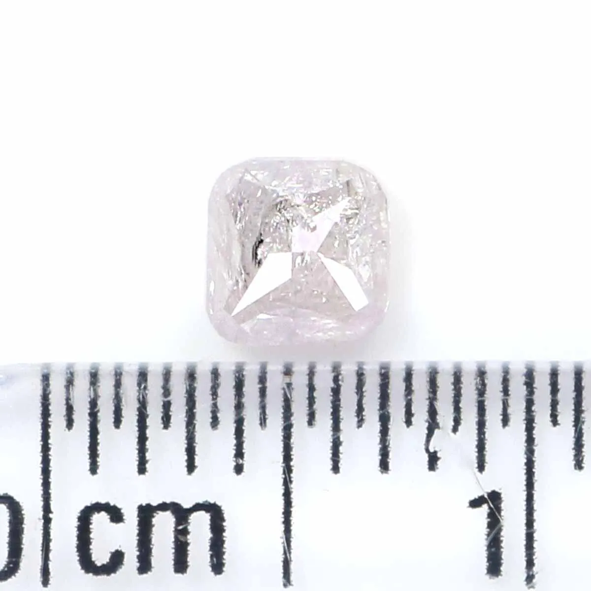 Natural Loose Cushion Light Pink Color Diamond 0.36 CT 3.90 MM Cushion Shape Rose Cut Diamond KR1792