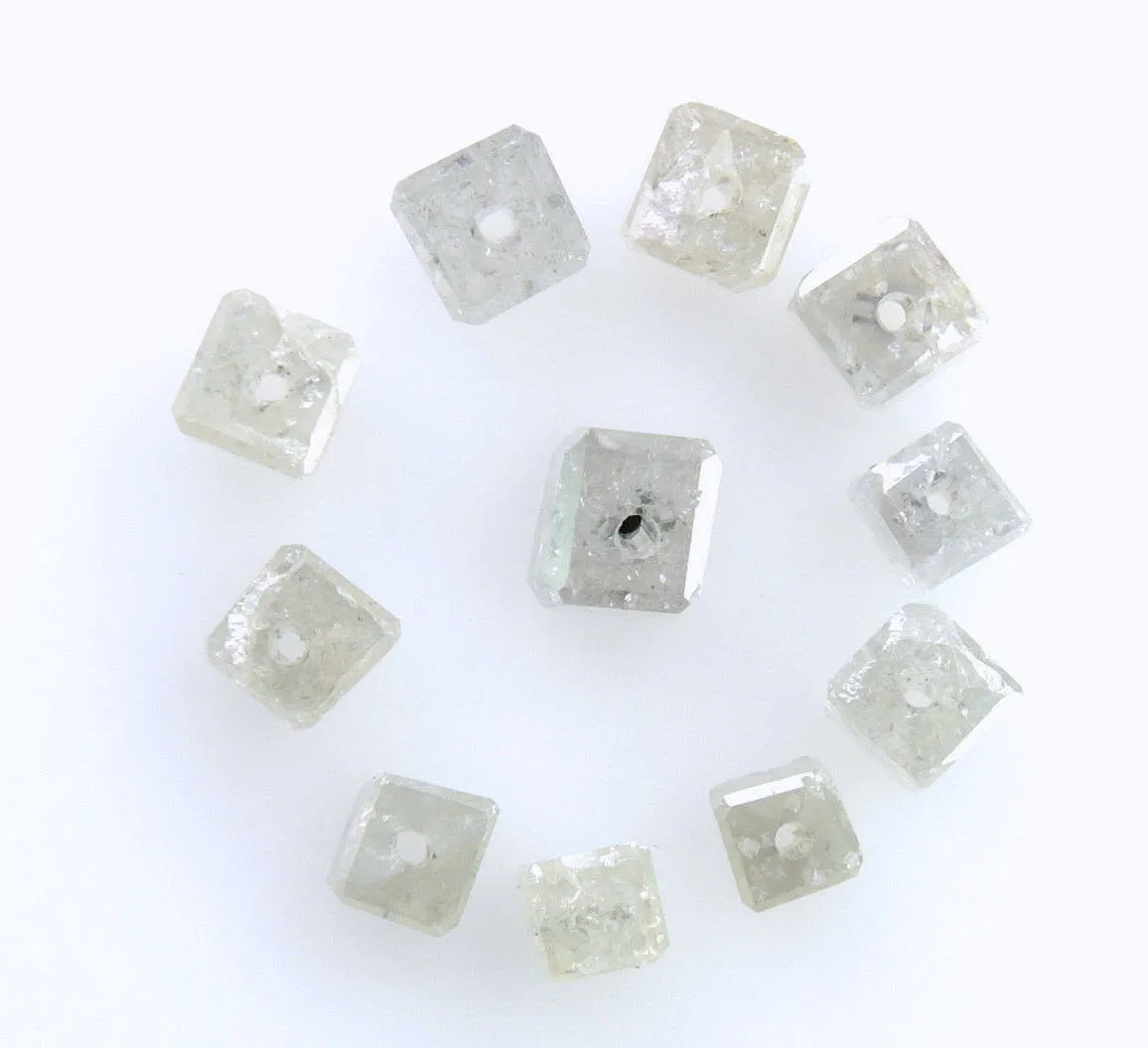 Natural Loose Diamond Drilling Polished Cube White Grey Color I3 Clarity 1.00 Ct Lot Q64