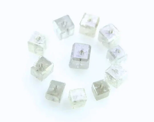 Natural Loose Diamond Drilling Polished Cube White Grey Color I3 Clarity 1.00 Ct Lot Q64