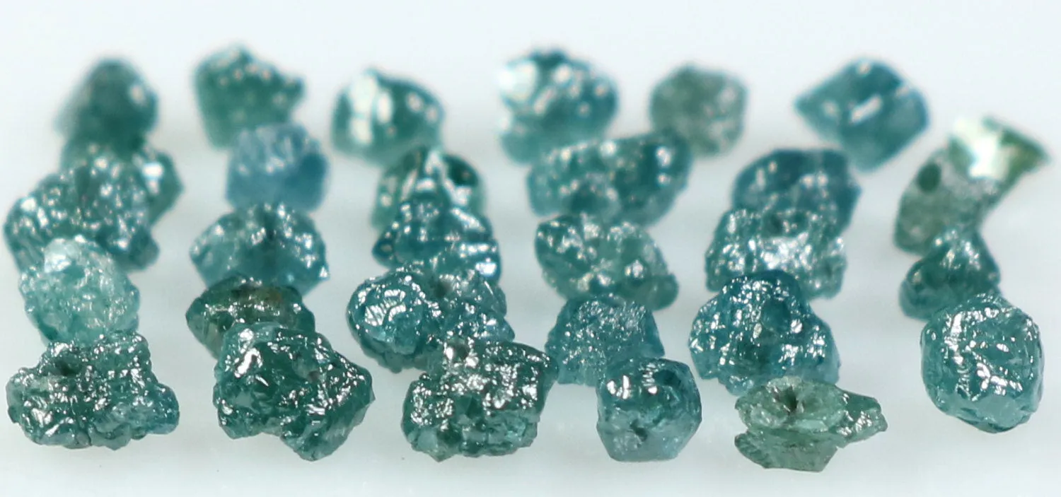 Natural Loose Diamond Rough Drilled Bead Blue Color I3 Clarity 2.00 Ct Lot Q172-1