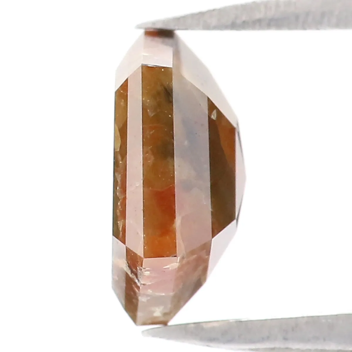 Natural Loose Hexagon Brown Color Diamond 1.32 CT 7.47 MM Hexagon Shape Rose Cut Diamond KR2522