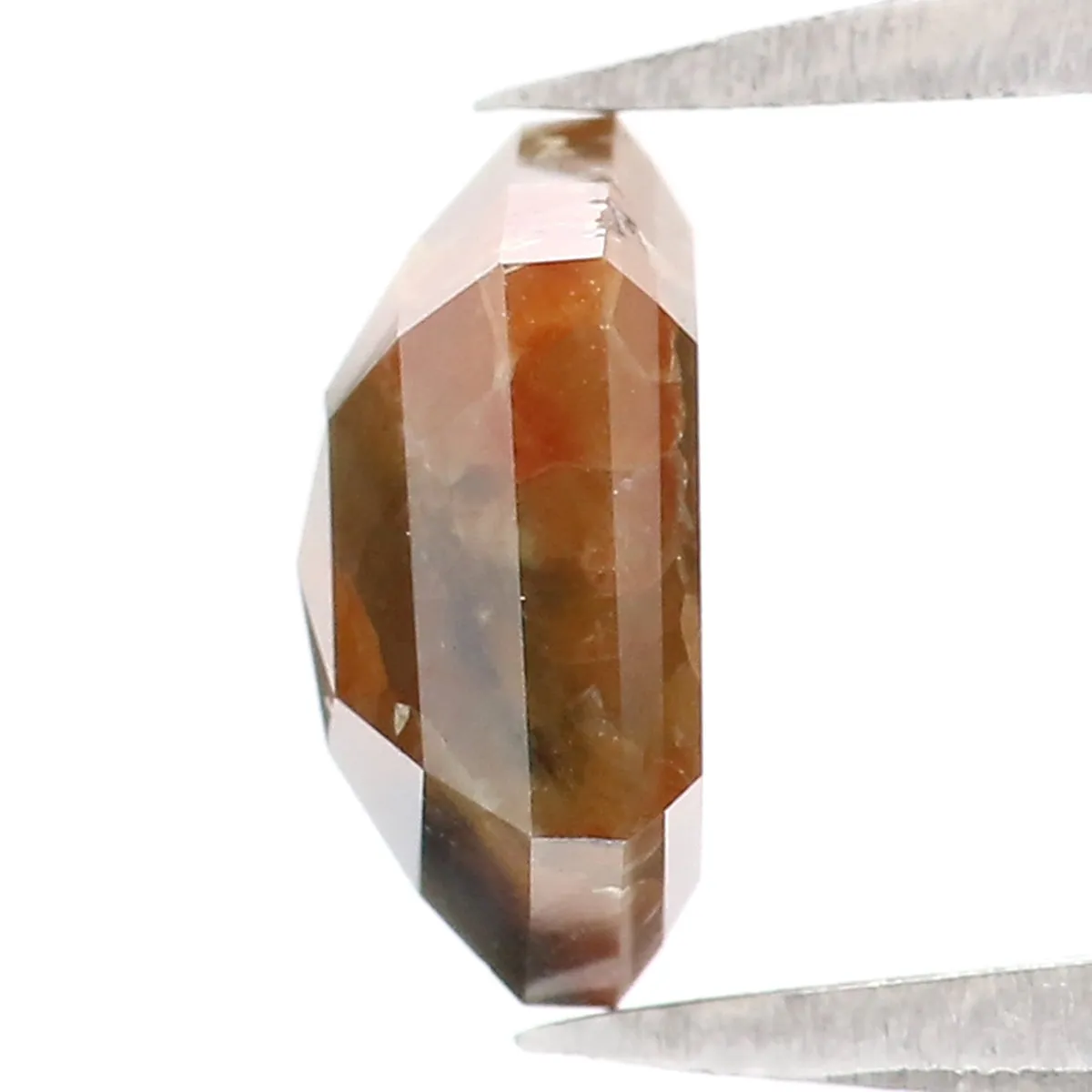 Natural Loose Hexagon Brown Color Diamond 1.32 CT 7.47 MM Hexagon Shape Rose Cut Diamond KR2522