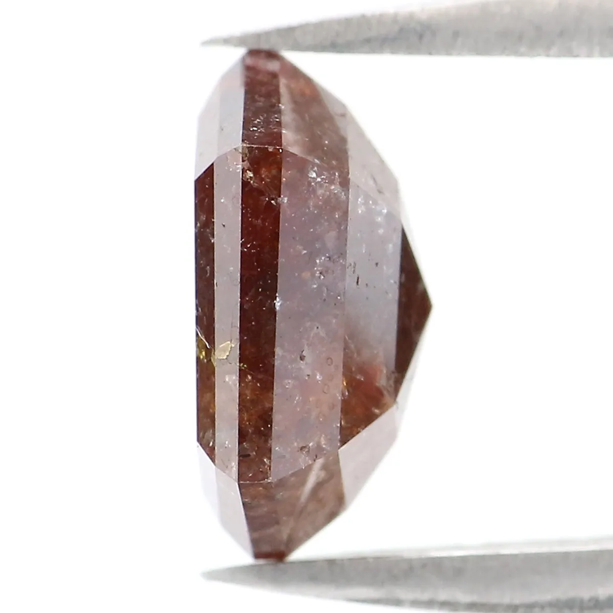 Natural Loose Hexagon Brown Color Diamond 2.66 CT 9.40 MM Hexagon Shape Rose Cut Diamond L2186