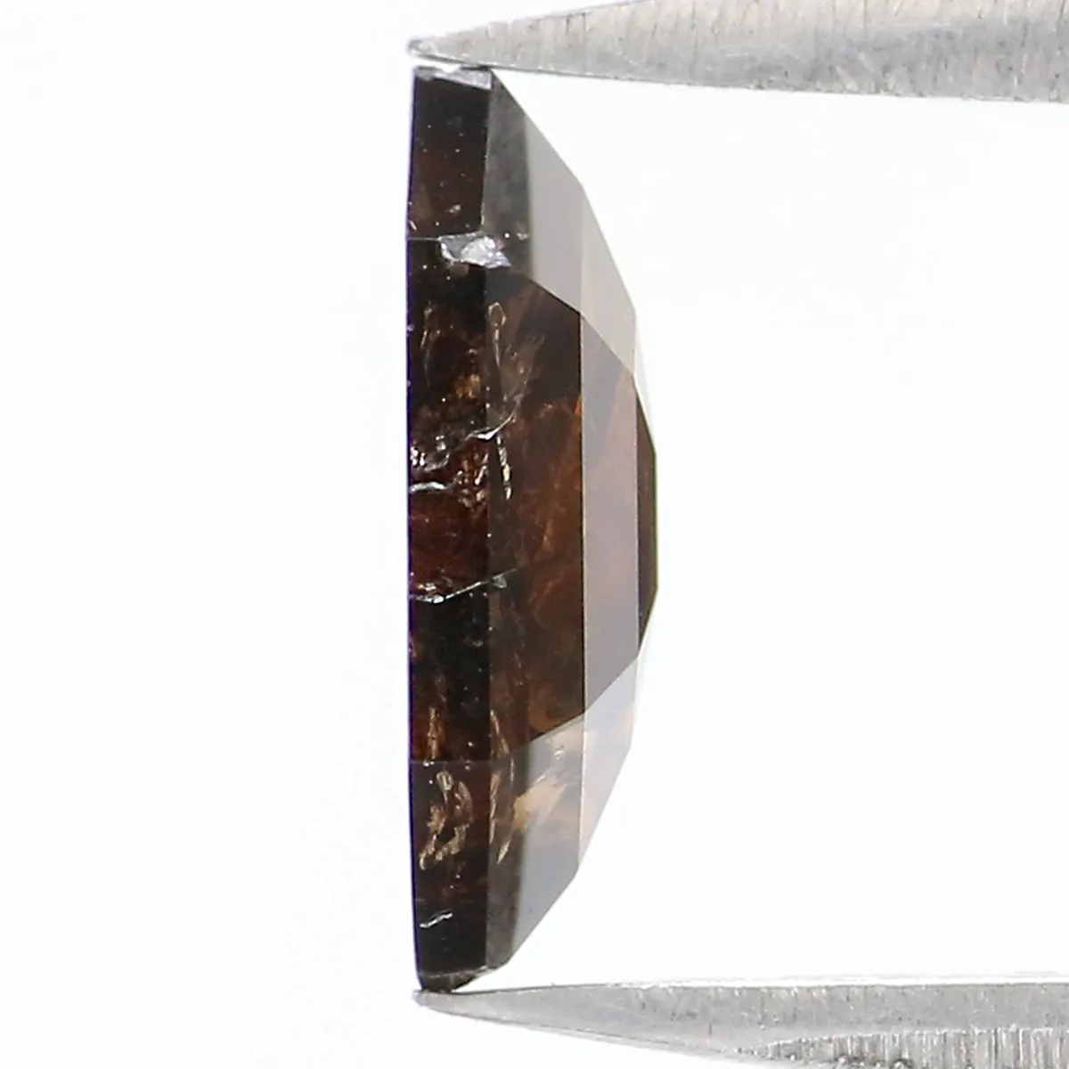 Natural Loose Hexagon Deep Brown Color Diamond 1.08 CT  8.70 MM Hexagon Shape Rose Cut Diamond KR1818