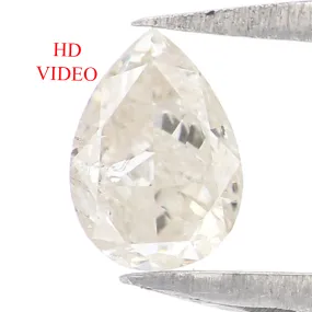 Natural Loose Pear Diamond Grey Color 0.36 CT 5.10 MM Pear Shape Rose Cut Diamond KR846