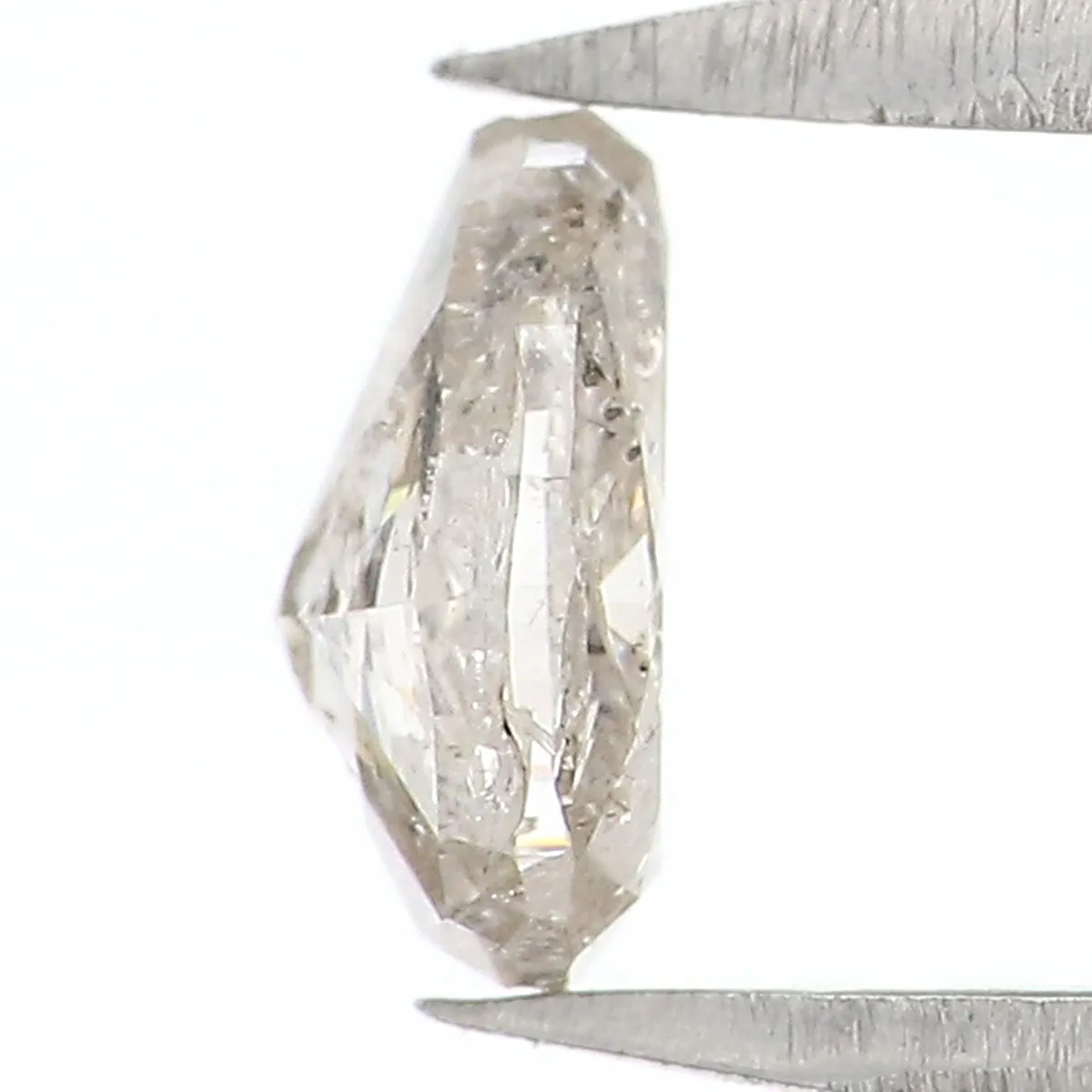 Natural Loose Pear Diamond Grey Color 0.53 CT 6.00 MM Pear Shape Rose Cut Diamond KR1008