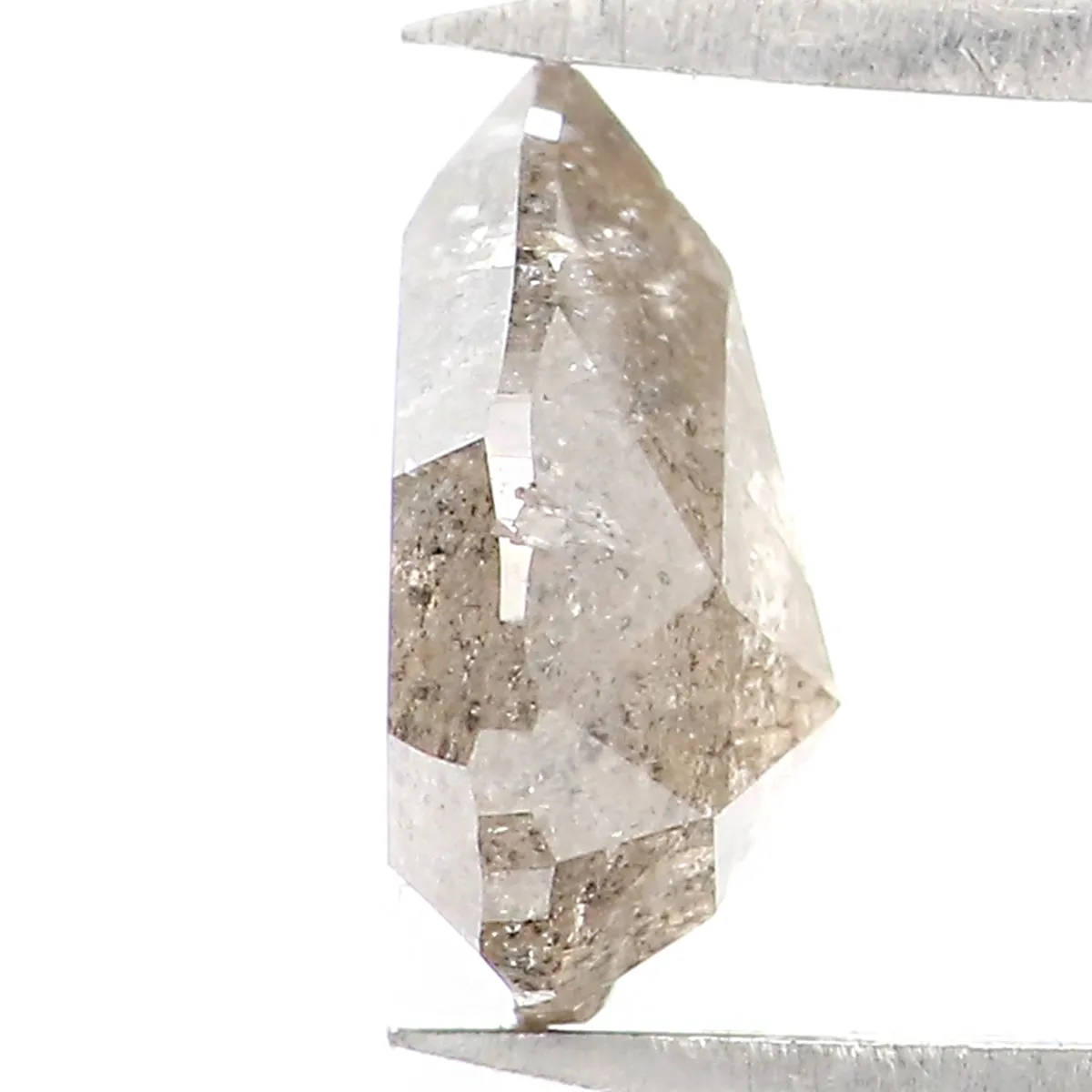 Natural Loose Pear Diamond Grey Color 0.98 CT 7.30 MM Pear Shape Rose Cut Diamond L7712