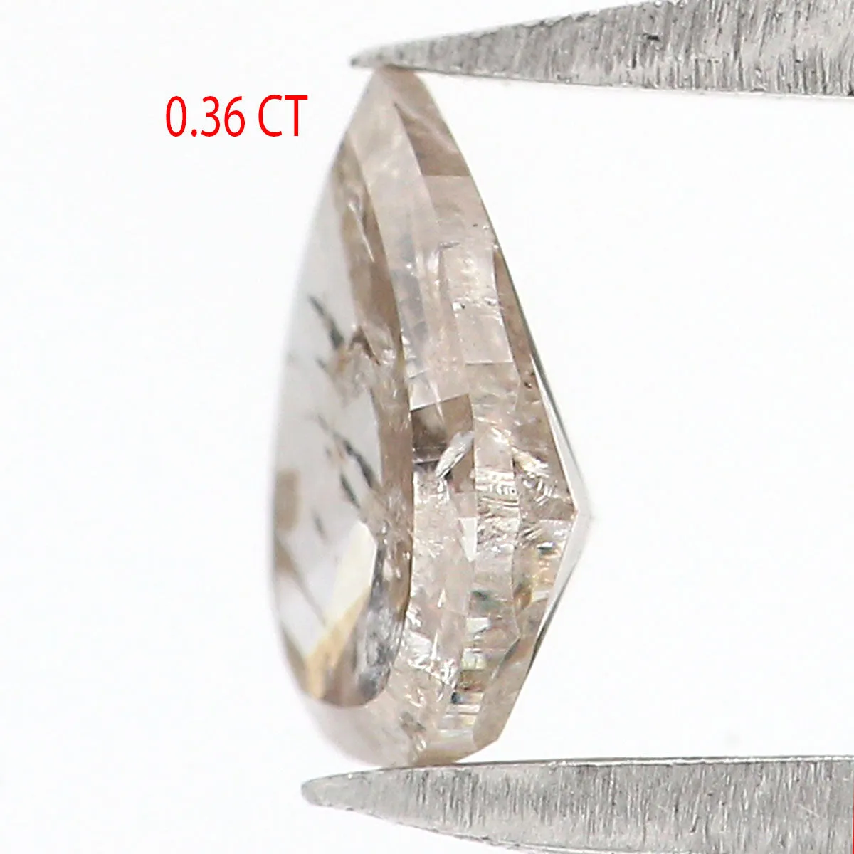 Natural Loose Pear Grey Color Diamond 0.36 CT 5.40 MM Pear Shape Rose Cut Diamond KR117