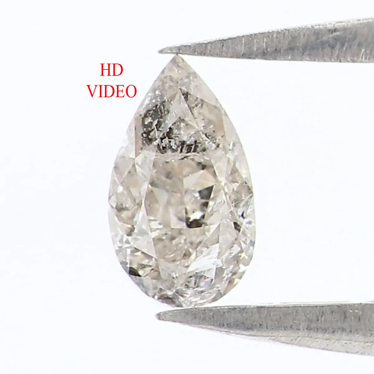 Natural Loose Pear Grey Color Diamond 0.38 CT 6.00 MM Pear Shape Rose Cut Diamond KR848