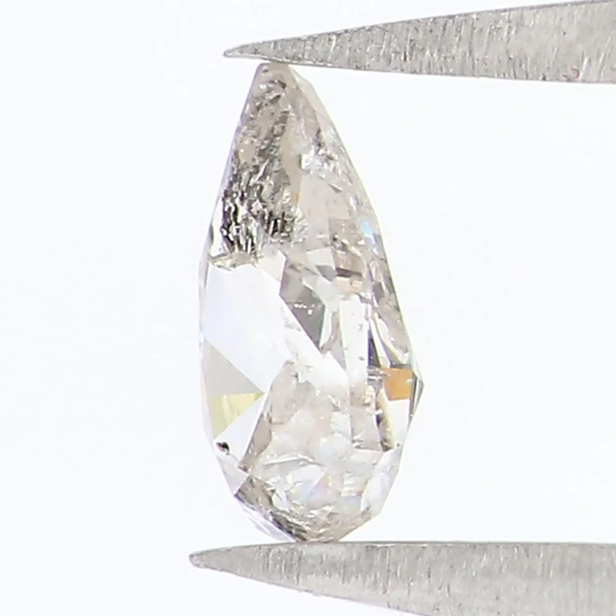 Natural Loose Pear Grey Color Diamond 0.38 CT 6.00 MM Pear Shape Rose Cut Diamond KR848