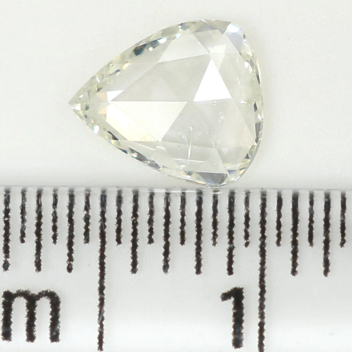 Natural Loose Pear White-I Color Diamond 0.39 CT 6.10 MM Pear Shape Rose Cut Diamond L1579