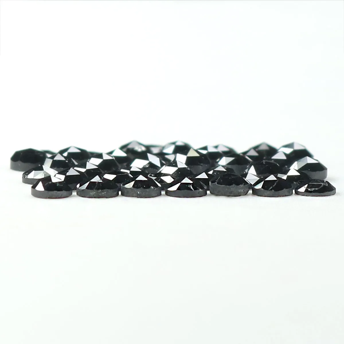 Natural Loose Round Rose Cut Diamond Black Color 4.36 CT 2.90 MM Rose Cut Shape Diamond L1766