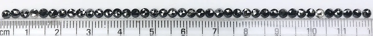 Natural Loose Round Rose Cut Diamond Black Color 4.36 CT 2.90 MM Rose Cut Shape Diamond L1766