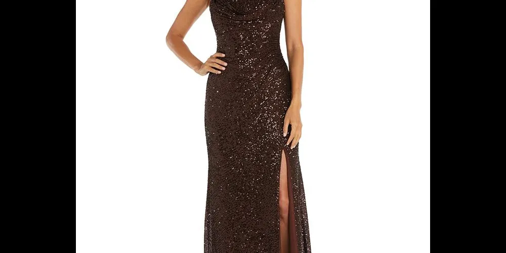 Nightway Women's Sequin Gown Red Size 4