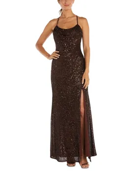 Nightway Women's Sequin Gown Red Size 4