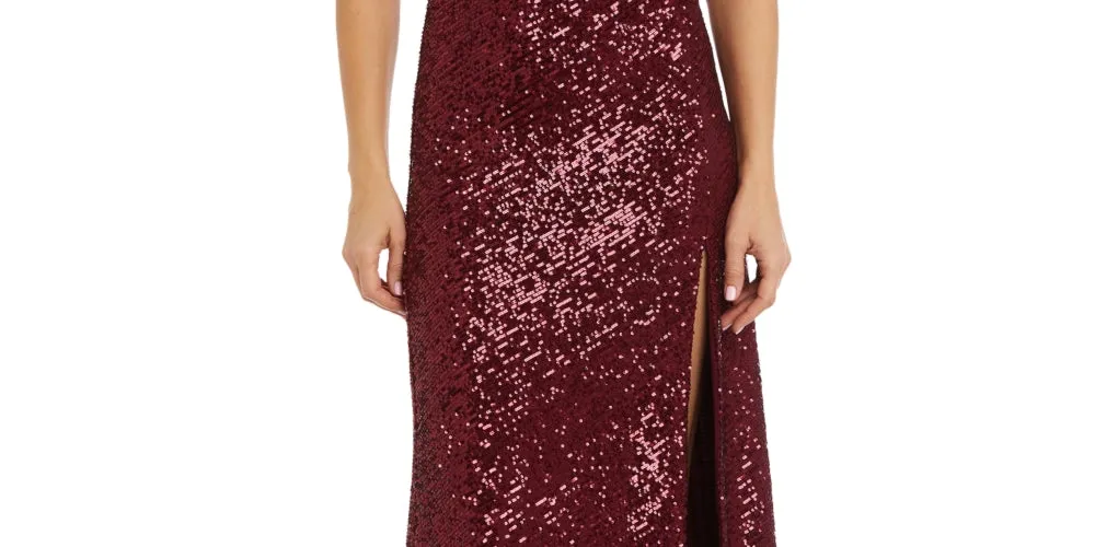 Nightway Women's Sequin Gown Red Size 4