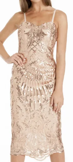 Nikki Gold Sequin Dress