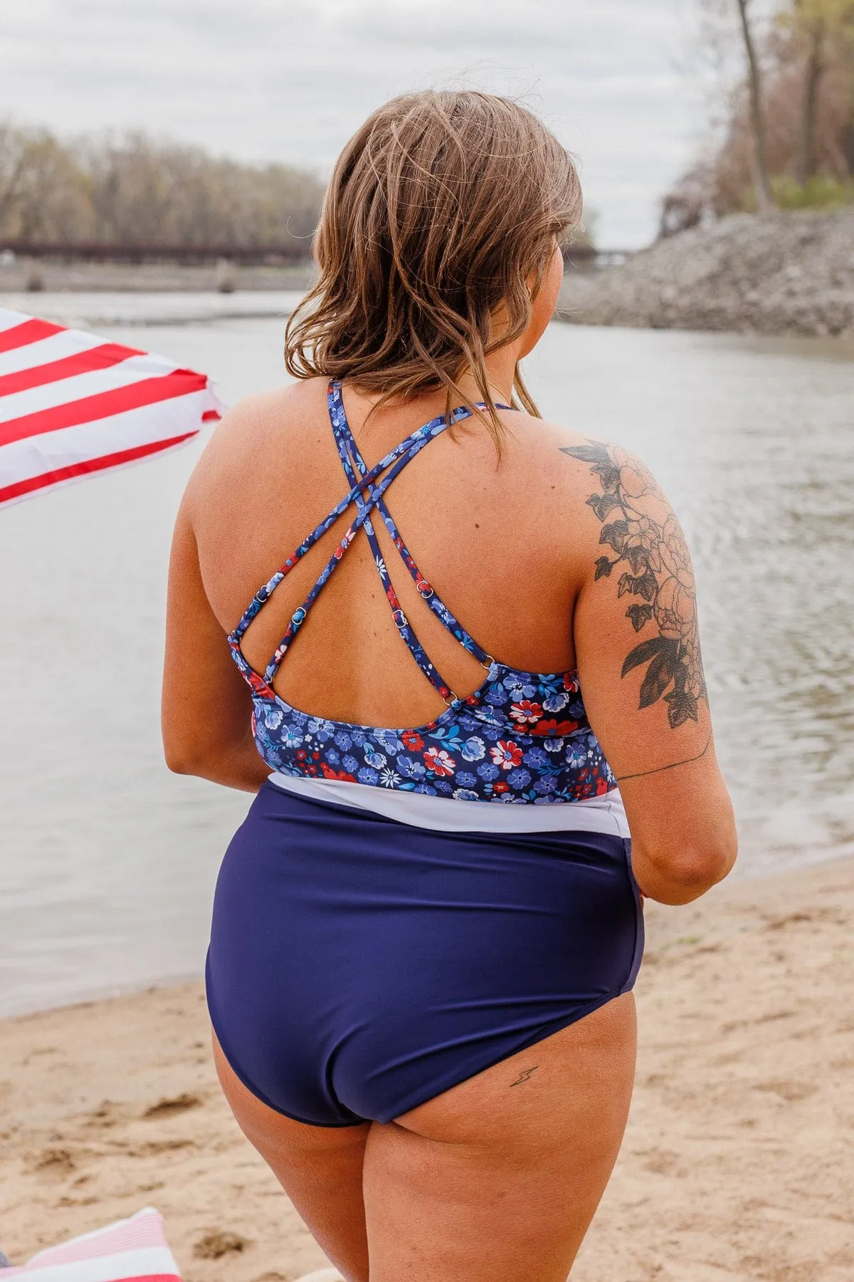 Ocean Outings One-Piece Swimsuit- Navy Floral