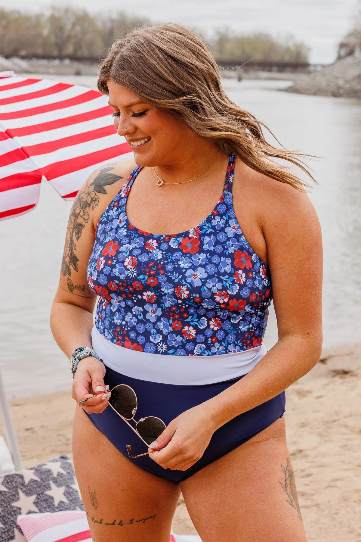 Ocean Outings One-Piece Swimsuit- Navy Floral