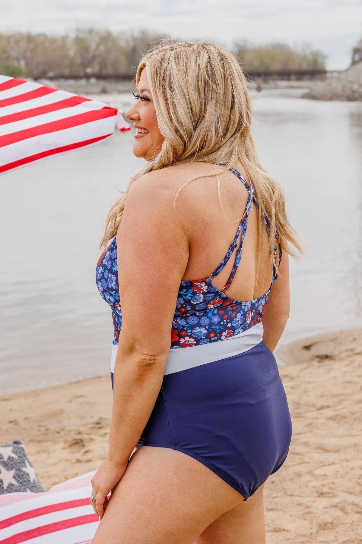 Ocean Outings One-Piece Swimsuit- Navy Floral