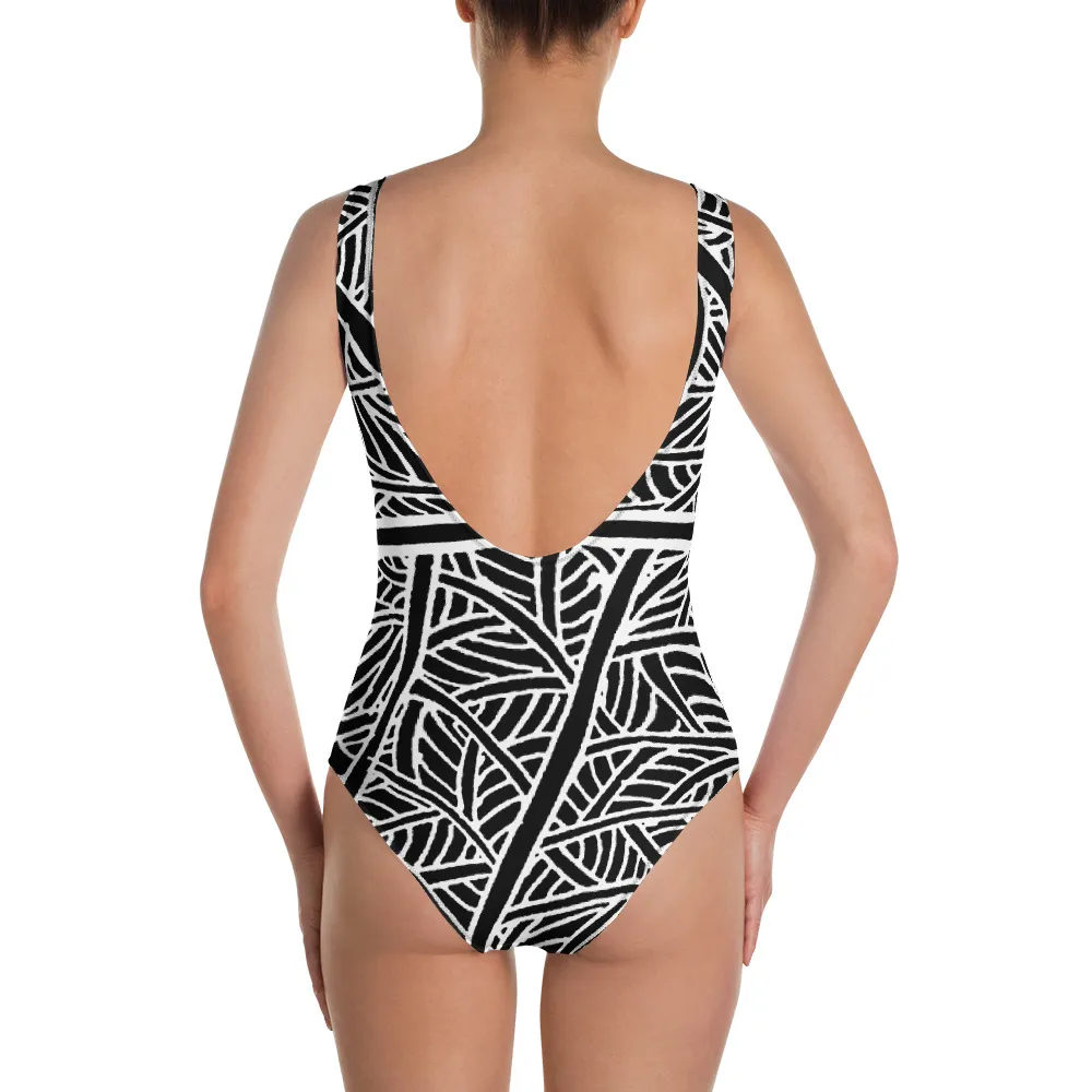 One-Piece Swimsuit Austin Pecan Leaf