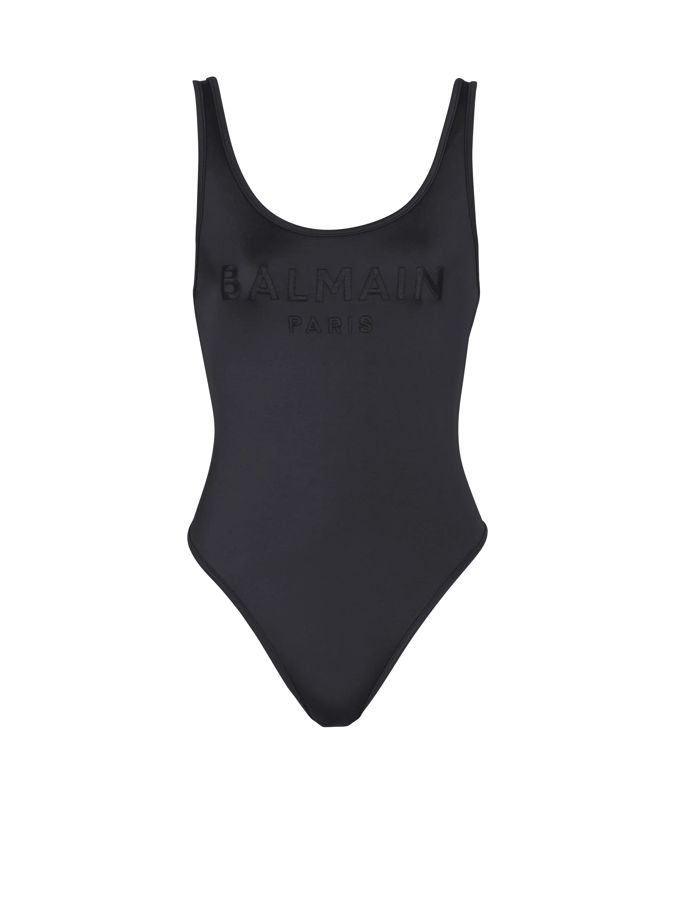 One-piece swimsuit with Balmain Paris embroidery