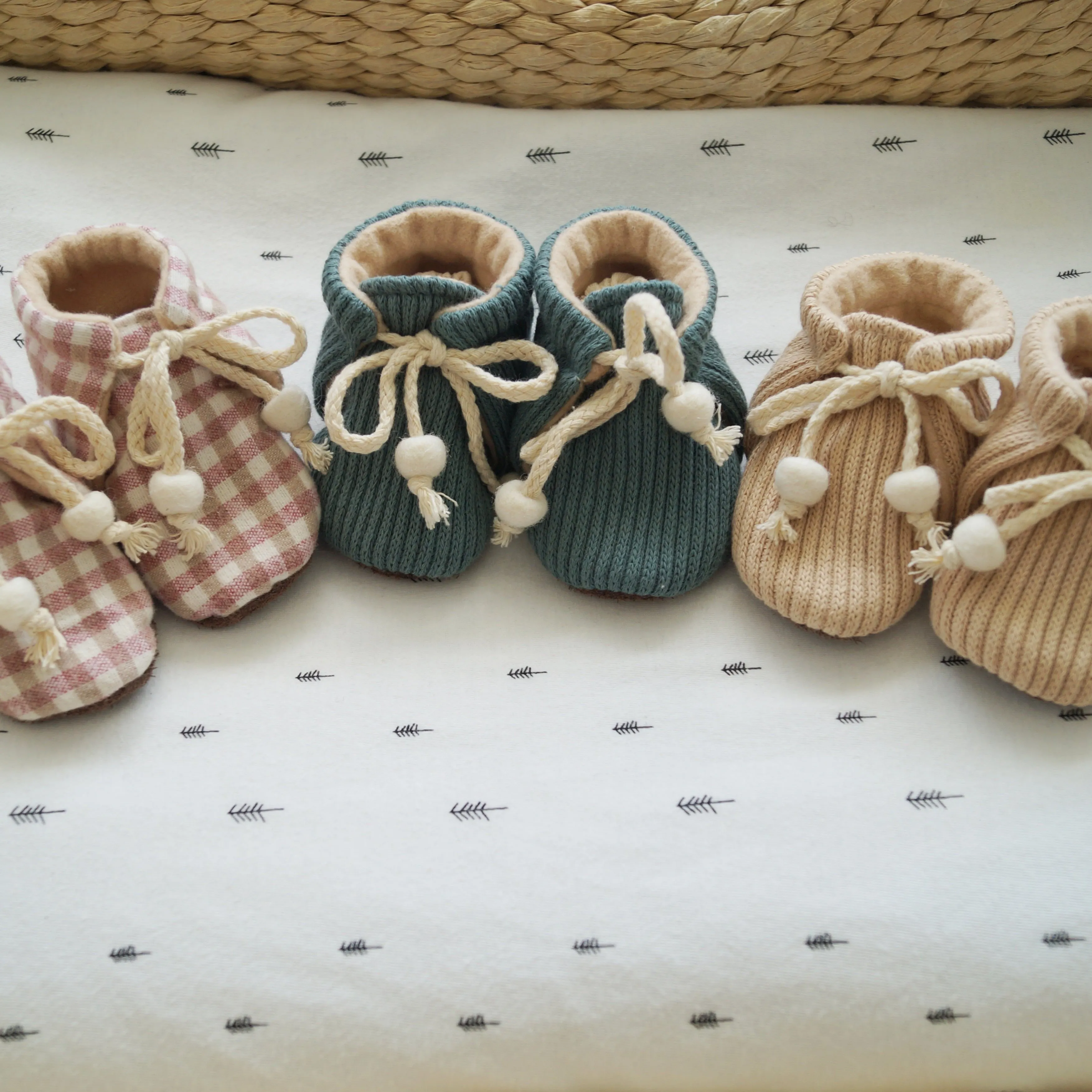 Organic Stay-On Booties - 3 colours