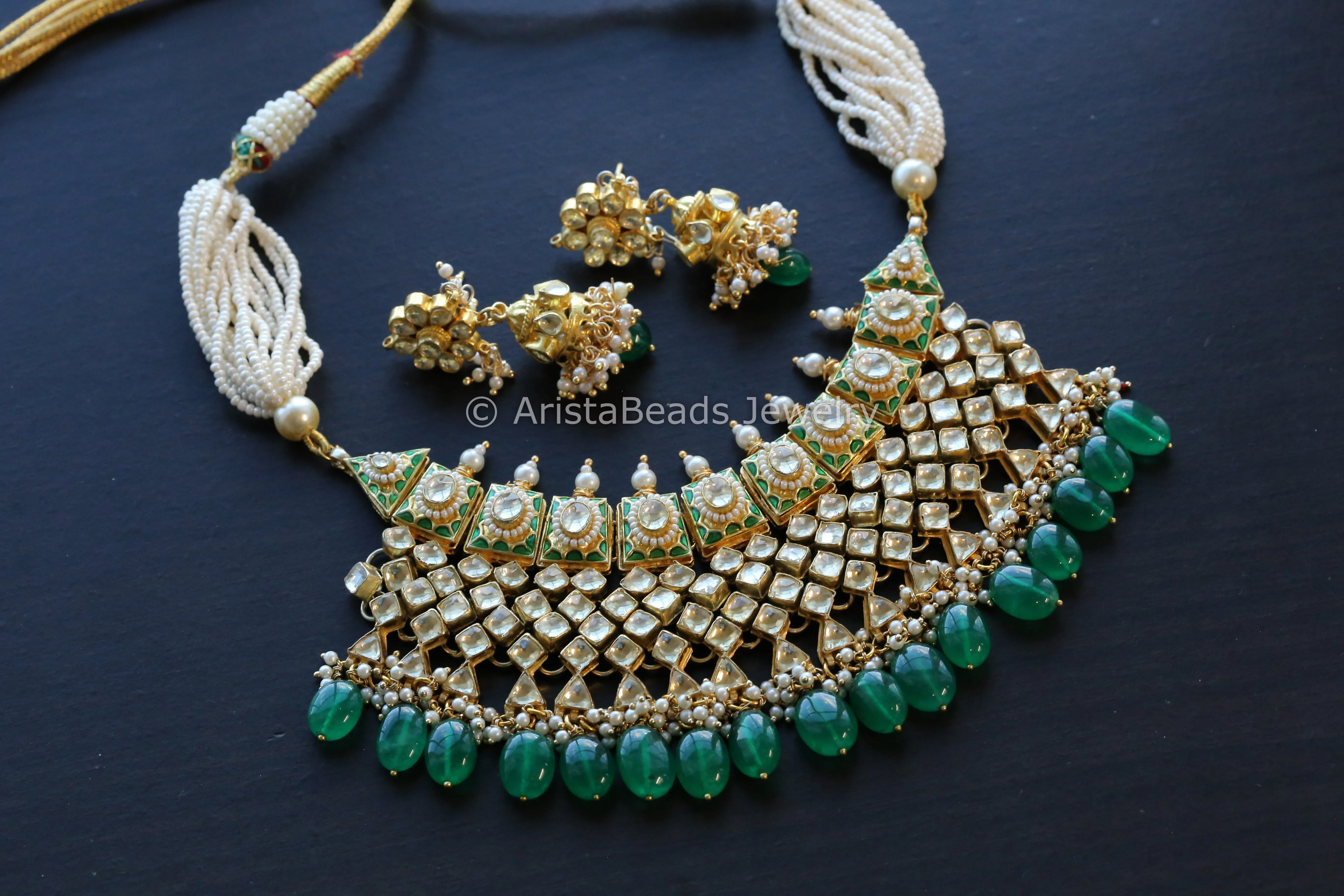 Pachi Kundan Necklace Set