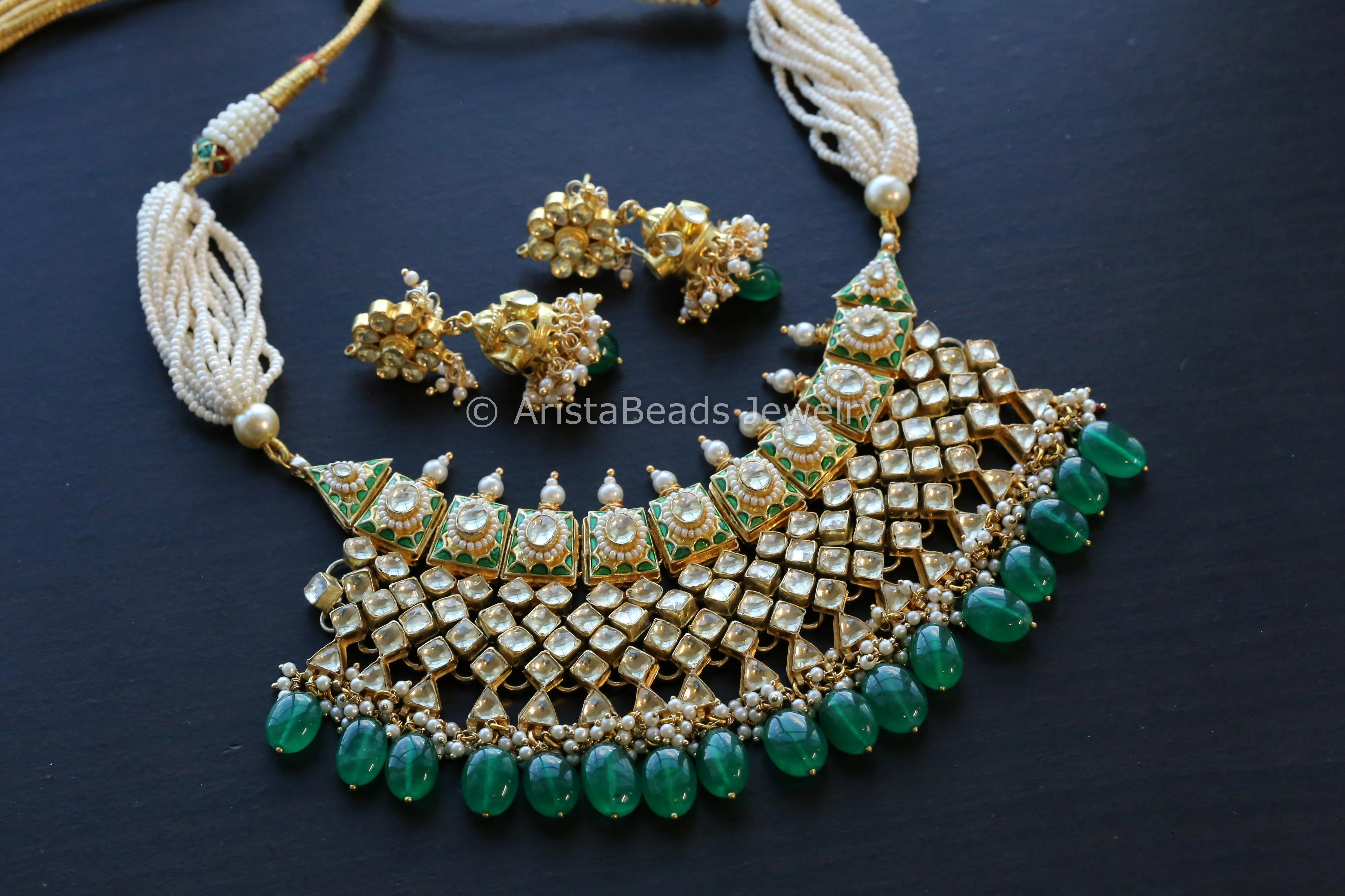 Pachi Kundan Necklace Set