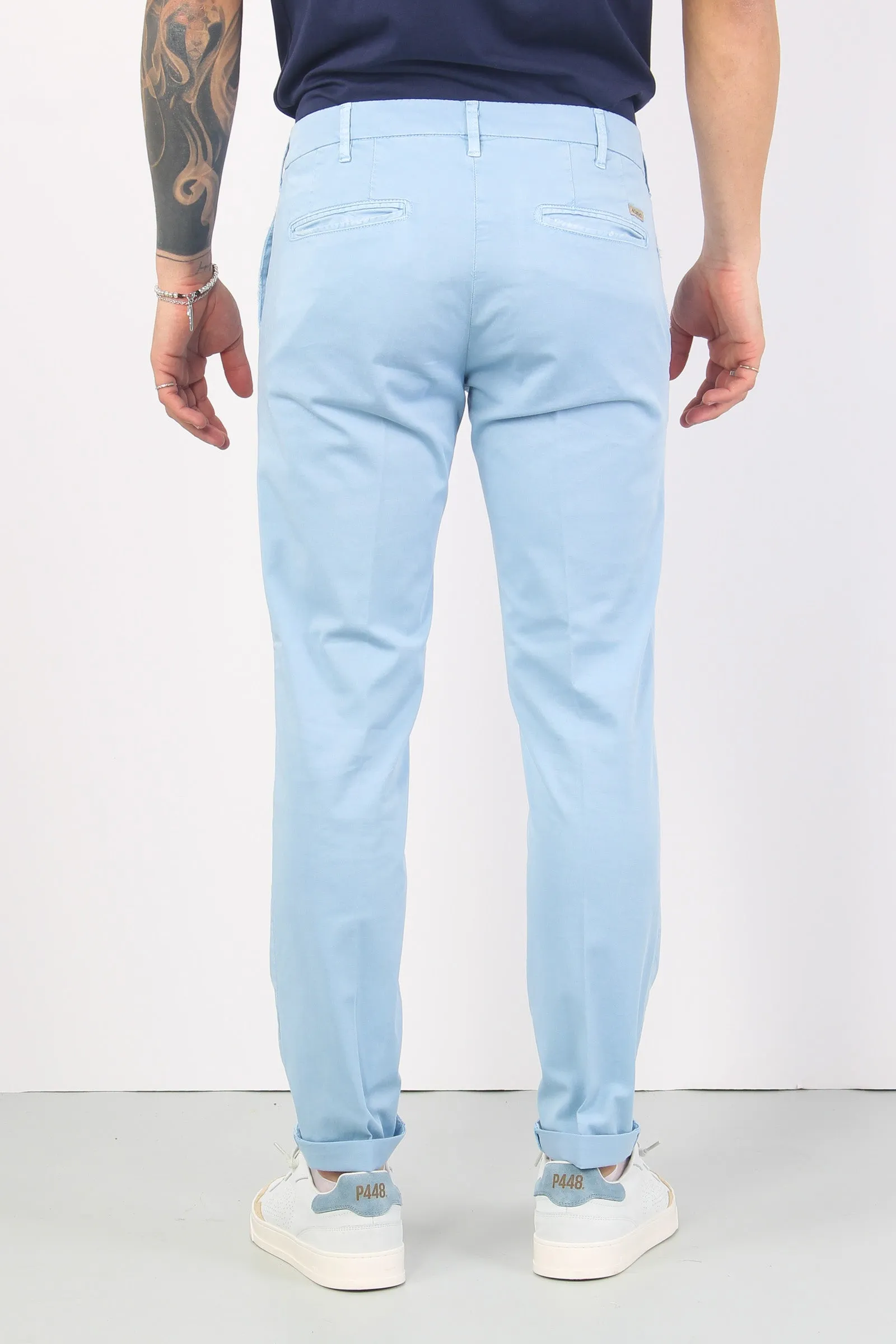 Pantalone Chino Slim Fit Celeste