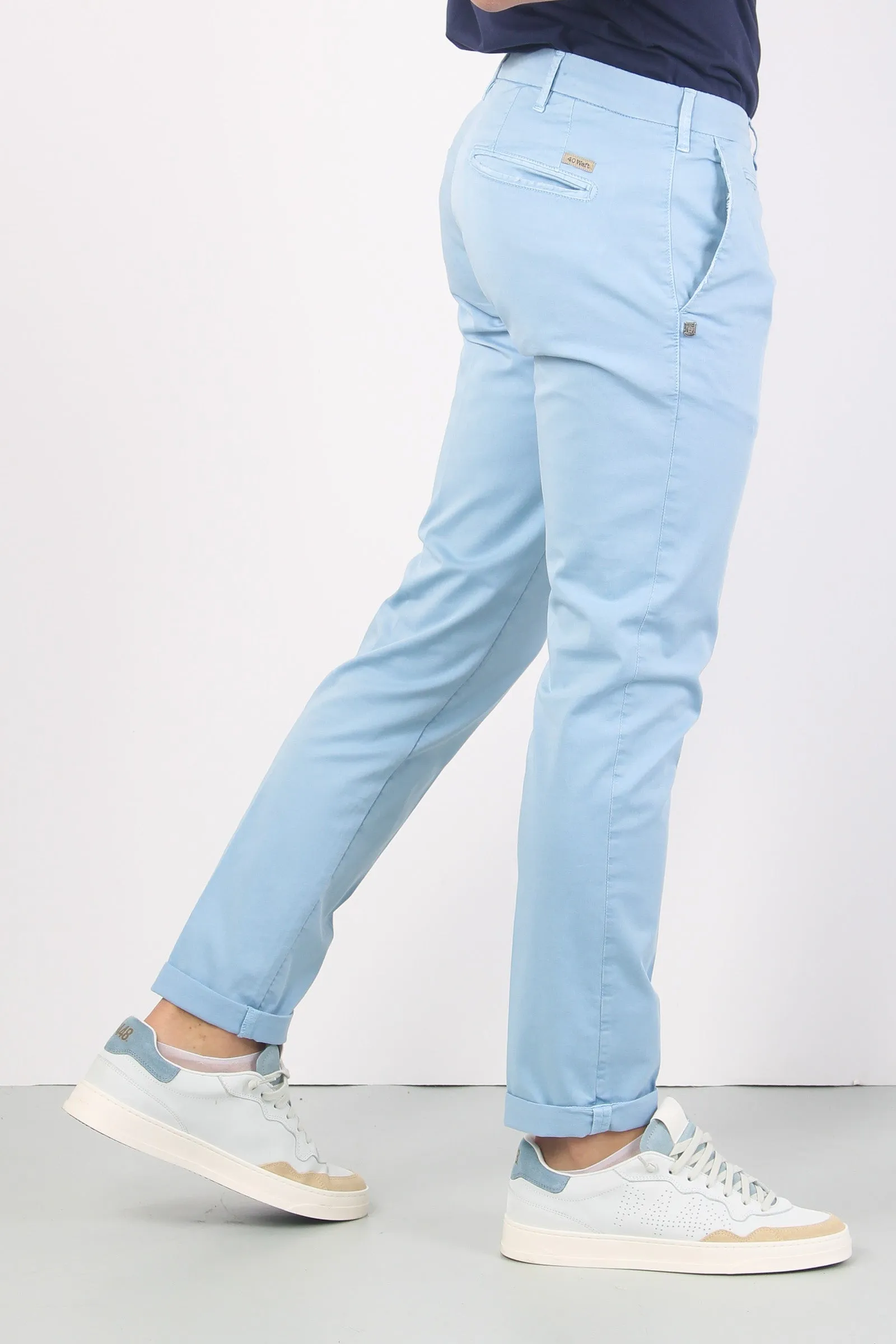 Pantalone Chino Slim Fit Celeste