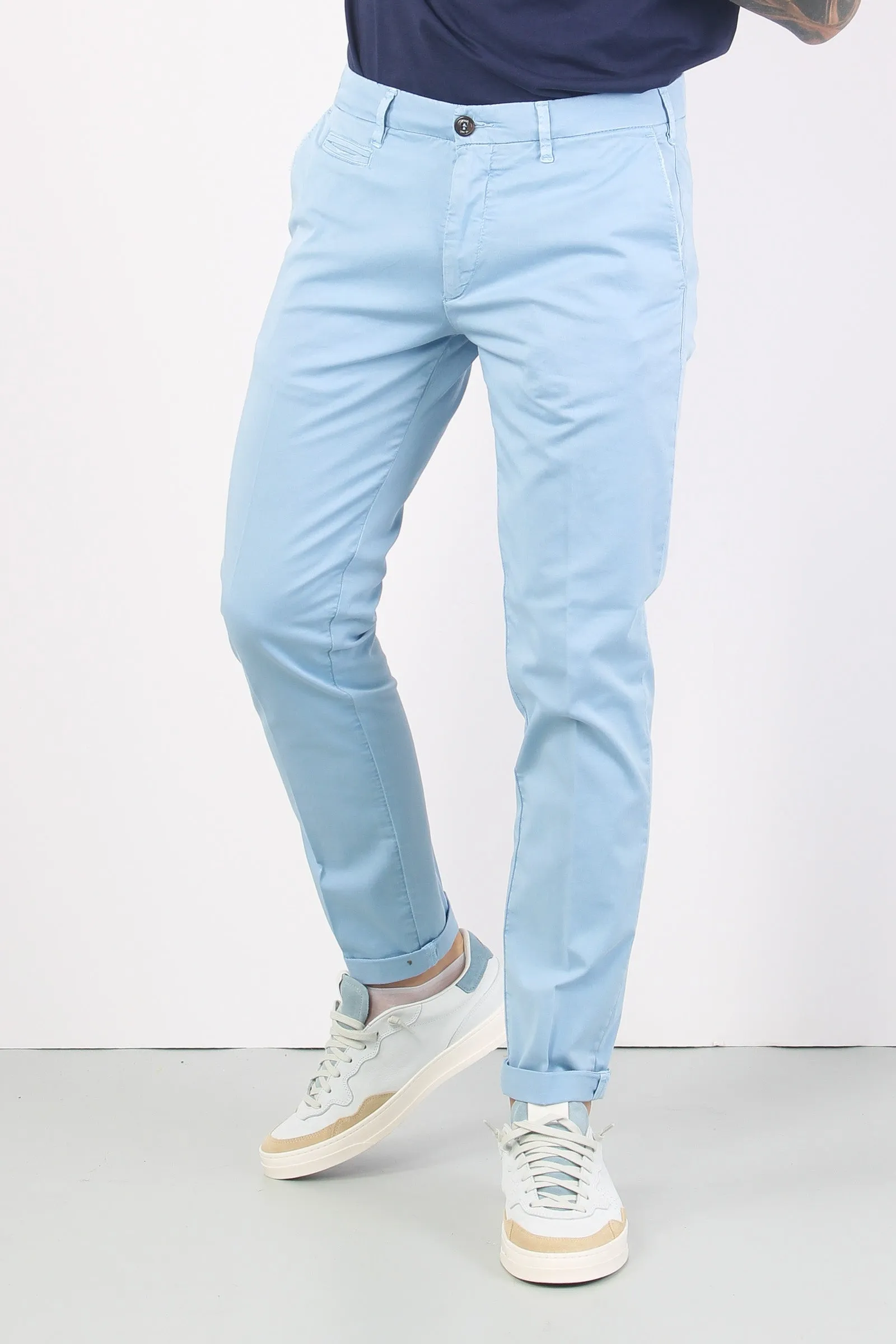 Pantalone Chino Slim Fit Celeste