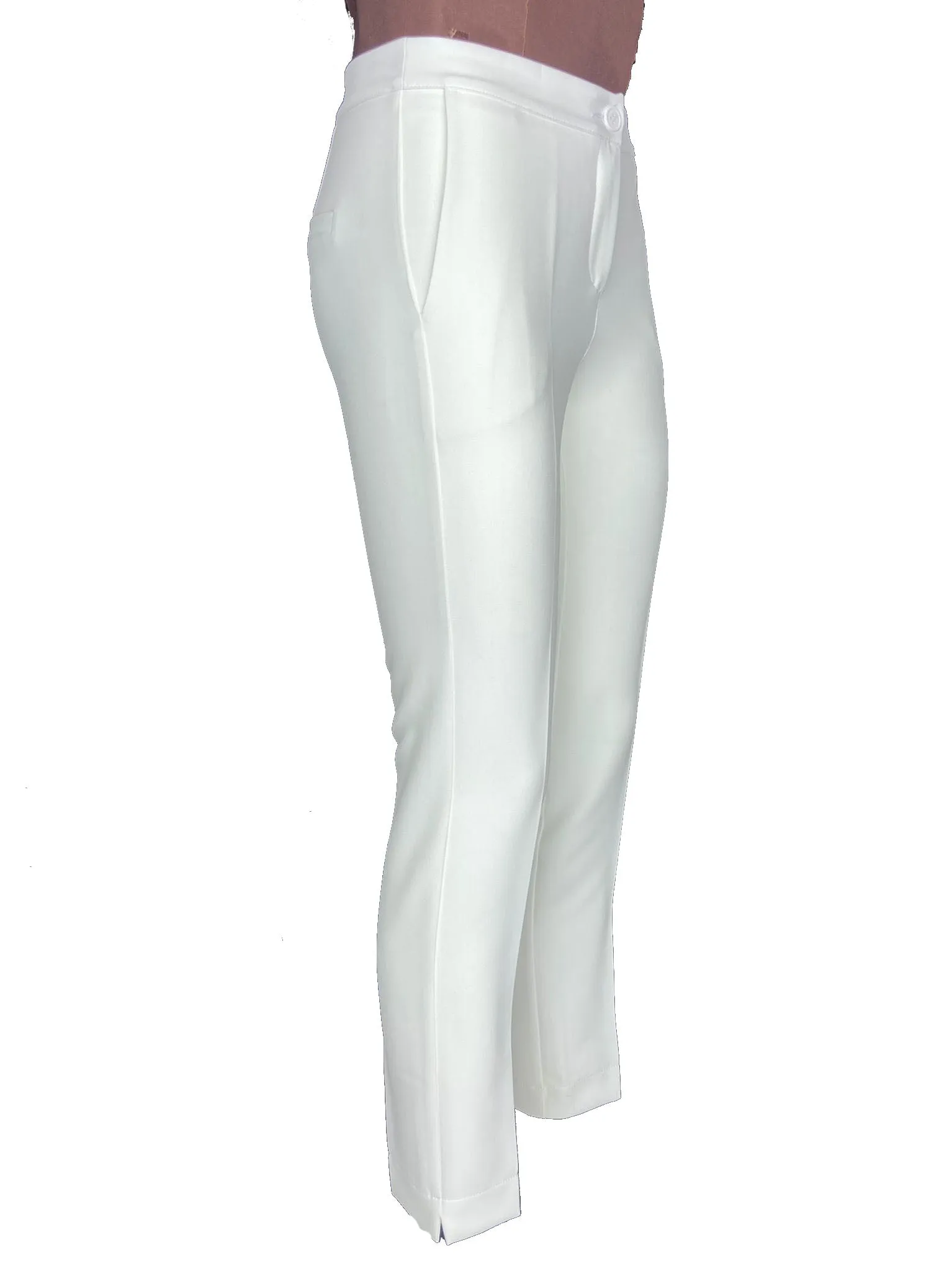 PANTALONE DONNA BIANCO SLIM FIT