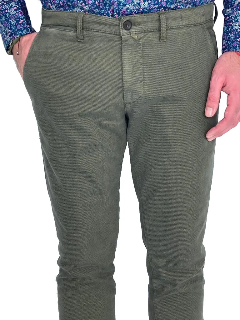 PANTALONI UOMO VERDI SLIM FIT