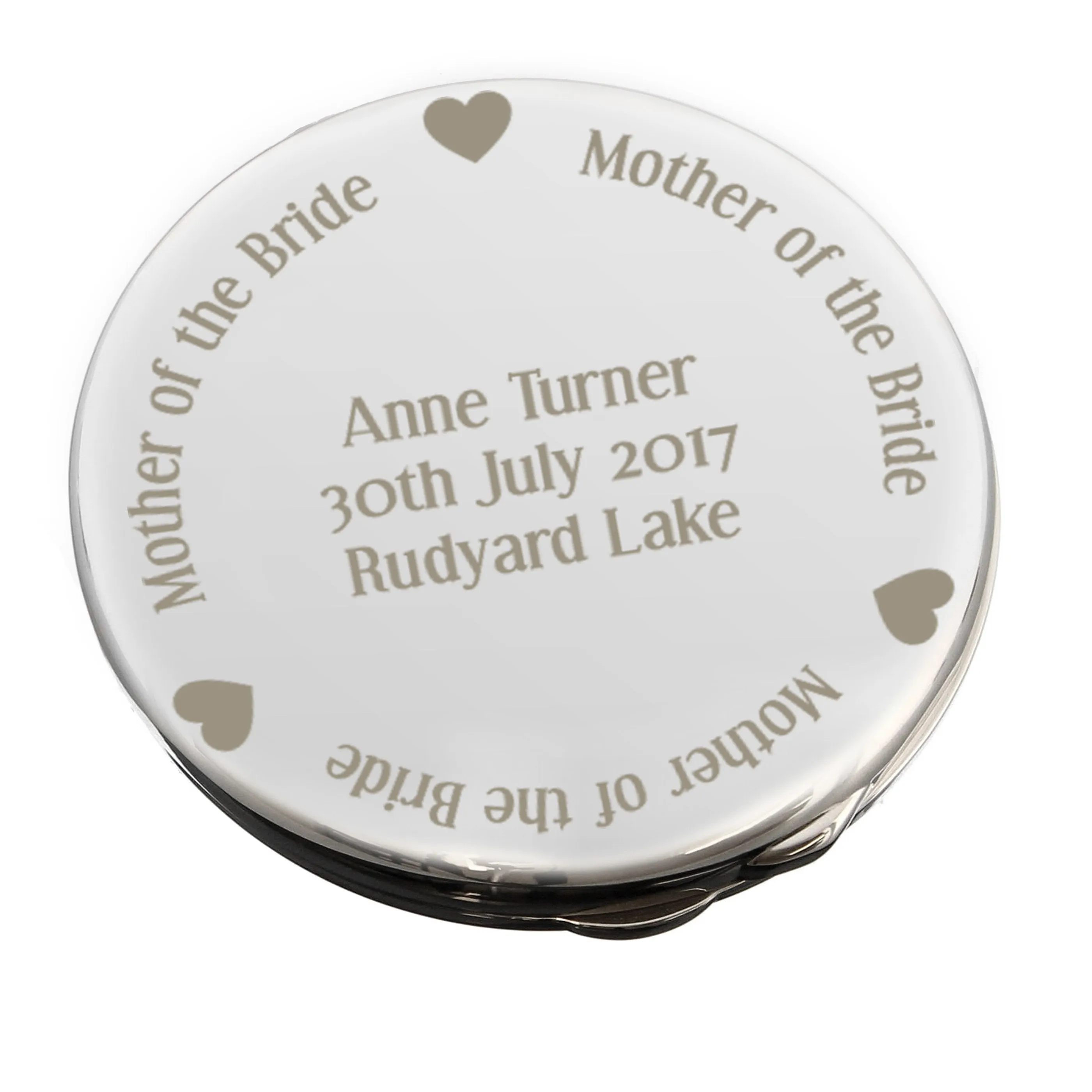 Personalised Mother of the Bride Compact Mirror