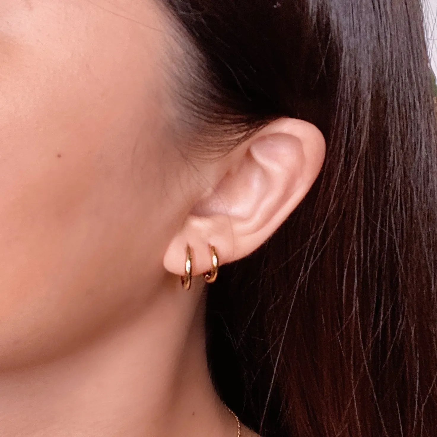 Petite Seamless Ear Hugger Hoop Earrings